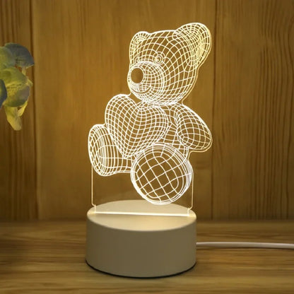 Cosy Bear 3D LED Lamp