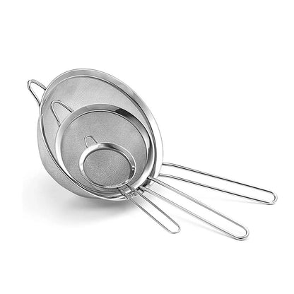 Stainless Steel Fine Mesh Strainer Set